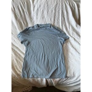 H&M Light Blue Regular Fit T-Shirt Mens L